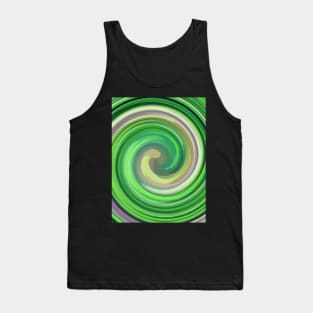 Swirl of Summer Green Leafs Tank Top